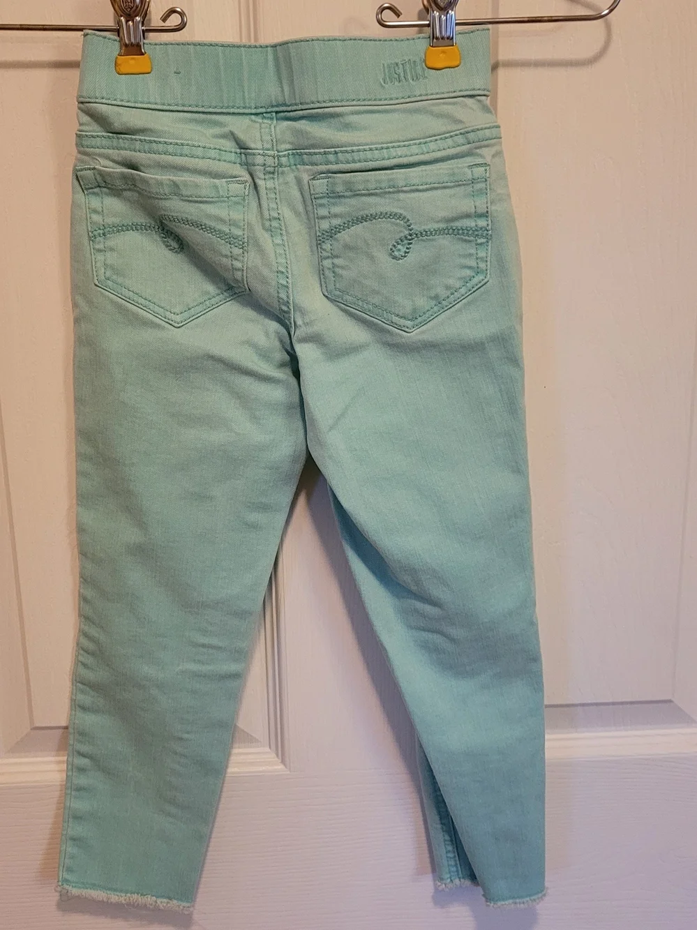 Girl's Justice Jeggings in Light Teal